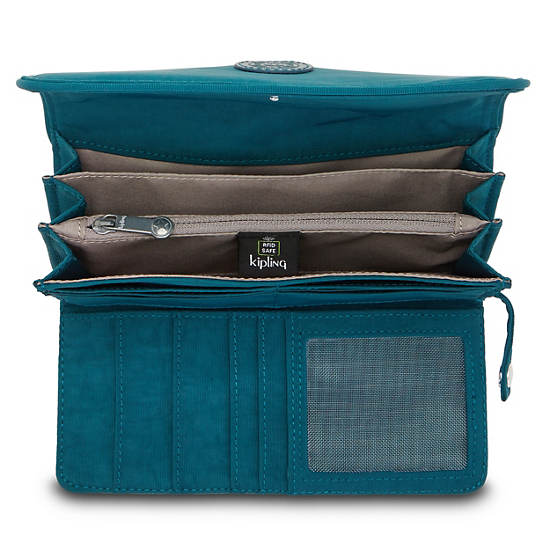 Kipling Money Land Snap Portefeuille Turquoise | België 1426WN